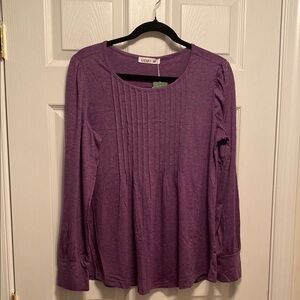 UEU Heather Purple Puff Long Sleeve Top…size M